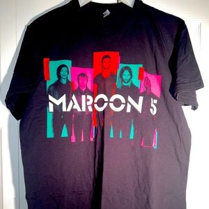 MAROON 5 North American Tour 2013 Concert T-Shirt Large American Apparel Black